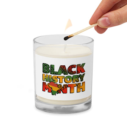 "BLACK HISTORY MONTH" Glass Jar Soy Wax Candle