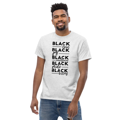 "BLACK BLACK BLACK" Men's classic tee