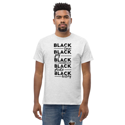 "BLACK BLACK BLACK" Men's classic tee