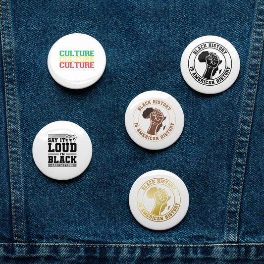 Set of pin buttons