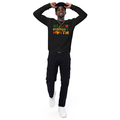 "BLACK HISTORY MONTH" Unisex Organic Raglan Sweatshirt