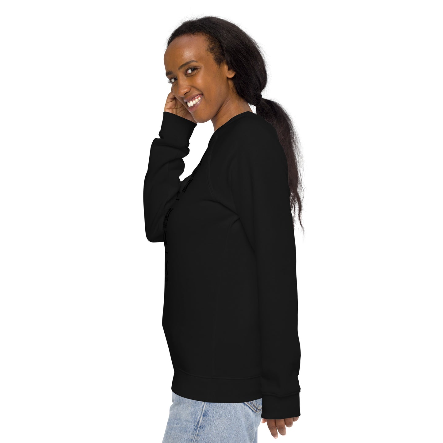 "BLACKOUT" Unisex Organic Raglan Sweatshirt