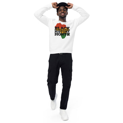 "BLACK HISTORY MONTH" Unisex organic raglan sweatshirt