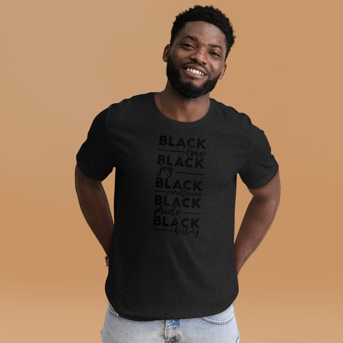 "BLACK BLACK BLACK" Unisex T-shirt