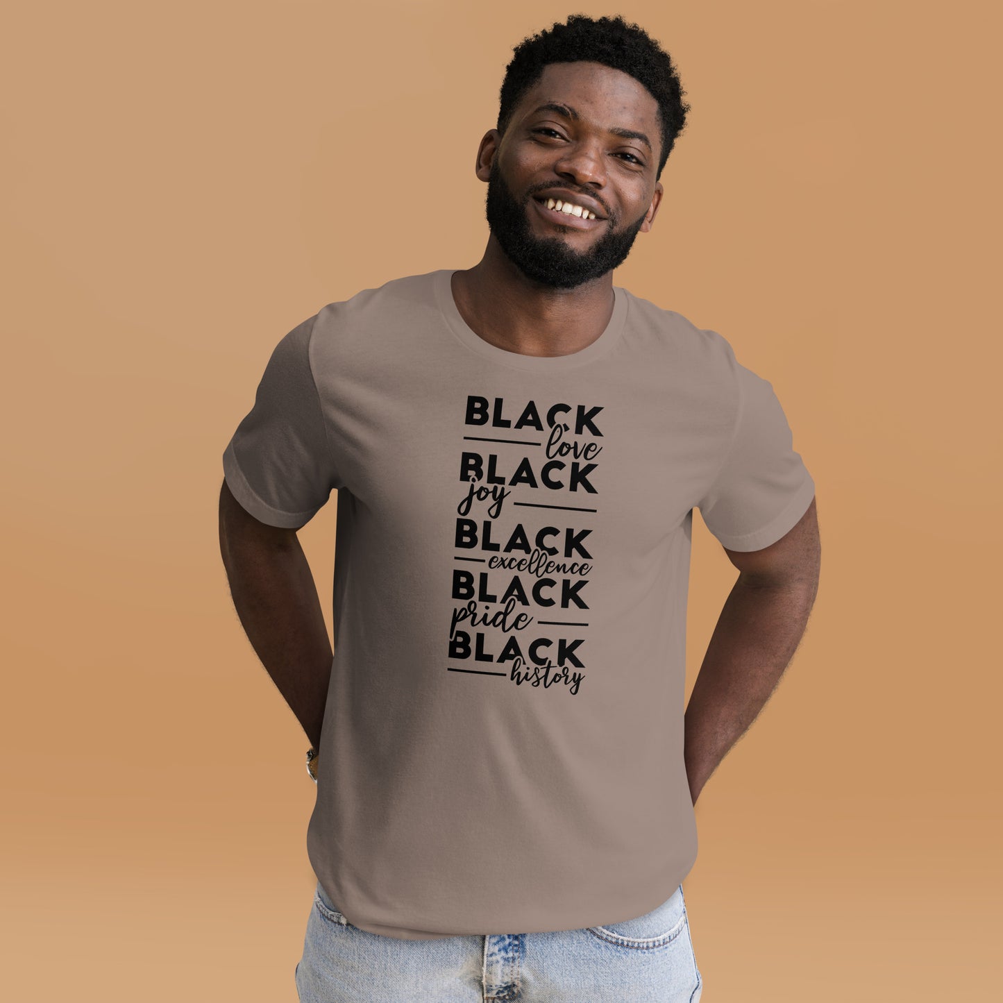 "BLACK BLACK BLACK" Unisex T-shirt