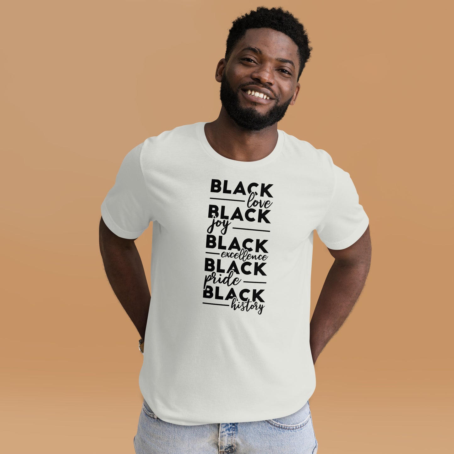 "BLACK BLACK BLACK" Unisex T-shirt