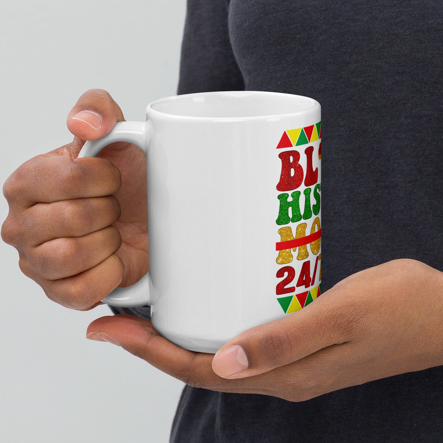 "24/7 365" White glossy mug